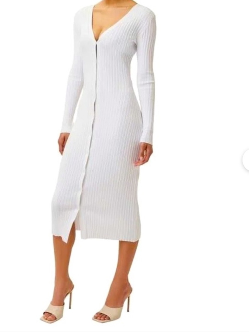 ✔️ 34 BNWT LITA BY CIARA LONG SLEEVE RIBBED ICON CARFIGAN DRESS